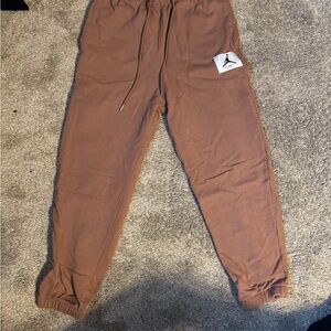 Jordan Tan Jogger Pants with Iconic Logo